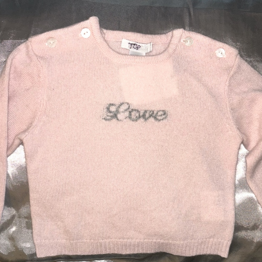 Cashmere LOVE sweater Baby Restoration Hardware